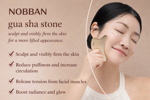 Kit de Soins Coréens pour le Visage : Outil Facial Gua Sha en Forme de Cœur, Crème Liftante et Raffermissante, Kit de Sculpture du Visage, Massage Facial Anti-Âge et Raffermissant - Product Image 3