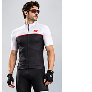 Maillot de Ciclismo para Mujer, Transpirable, ACTIVE STRETCH, con Estampado Digital Personalizado por Sublimación, Manga Corta, Negro, Blanco, Malla - Product Image 2