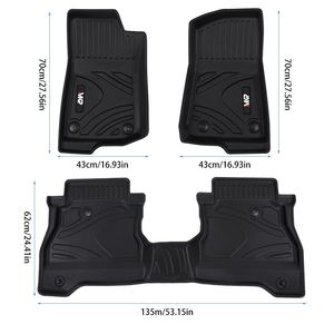 Juego de 3 Tapetes para Auto, Resistentes a la Intemperie, de TPE, Compatibles con Wrangler JT, Tapetes 3D para Maletero y Piso, Accesorios para Auto - Product Image 2