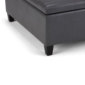 Ellis Stone Grey Coffee Table Storage Taburetes con estilo otomano y colección otomana - Product Image 3