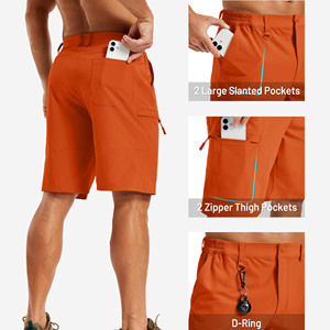 Pantalones cortos de senderismo para hombre, con múltiples bolsillos, estilo casual para deportes al aire libre, escalada y senderismo. - Product Image 2