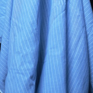 Tela de Algodón Khadi 100% Orgánica, Tejida a Mano, con Rayas Finas Azules, Ligera, Transpirable, 60GSM, de Secado Rápido, Ecológica - Product Image 2