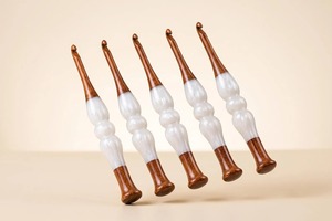Designer Simple Wooden Resin <b>Crochet</b> <b>Hook</b> Handcrafted Ergonomic <b>Crochet</b> Needle Polished Resin Handle Thickness - Product Image 6