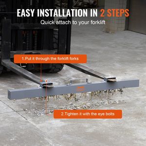 120lbs spazzatrice magnetica per carrelli elevatori di tipo industriale in acciaio per sollevamento magneti per la raccolta di bulloni di ferro trucioli di metalli per - Product Image 5