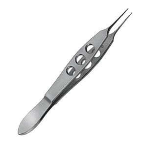 คีมจับกระจกตา Bonn Corneal Forceps แบบละเอียดมาก 1x2 ซี่ฟัน คีมผูกสายตา ทำจากเหล็กกล้าไร้สนิม เครื่องมือผ่าตัดจุลศัลยกรรมตา ผู้ผลิต OEM - Product Image 3