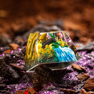 Keycaps Mystiques Anime, Keycaps Artisanaux Personnalisés, Keycaps Anime Mignons, Keycaps Verts, Ensemble de Keycaps, Keycaps en Résine - Product Image 4