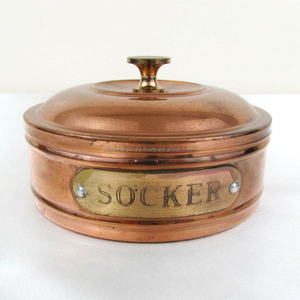 Recipiente de cobre antiguo personalizado, bote de Decoración de mesa de cena de lujo único, tarro de almacenamiento de postres, accesorios de utensilios de cocina - Product Image 1