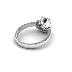 Anillo de Diamantes Cultivados en Laboratorio de 1.216 Quilates, Color G, Claridad VS1, con Incrustaciones de Oro Blanco, Certificado IGI, Oro Sólido de 14K, Engaste Pavé, Unisex - Product Image 2