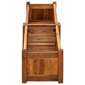 กระถางต้นไม้และเครื่องปลูกไม้อะคาเซียสีน้ำตาลยกได้ทนทานขนาด59.1x11.8x9.8 x - Product Image 4