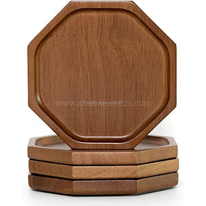 Sous-verre rond en bois de manguier par sublimation vierge prix d'usine haut de gamme pas cher sous-verre en bois naturel de l'Inde - Product Image 4