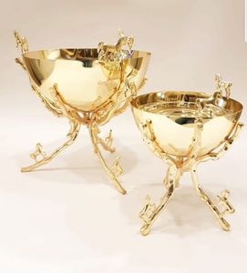 Recipiente Decorativo de Latón Hecho a Mano en India para Frutos Secos, Jarra Decorativa para la Decoración Festiva del Hogar - Product Image 2