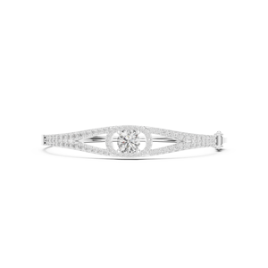 18K Rose Gold Brilliant Cut Lab Grown Diamond Bangle Luxury Engagement Wedding IGI Certified Women's Gift <b>Jewelry</b> - Product Image 2
