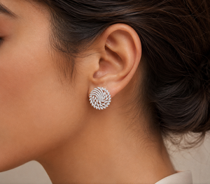 Pendientes de Diamantes Cultivados en Laboratorio con Corte Marquesa Personalizados, Pendientes de Oro Blanco para Novia, Fabricante de Joyería Fina OEM ODM - Product Image 2