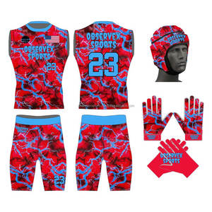 Uniformes de Fútbol Americano 7v7 con Logotipo Personalizado, Sublimados, Impresos, Transpirables, de Malla, Compresión, Antibacterianos, de Secado Rápido para Hombre - Product Image 3