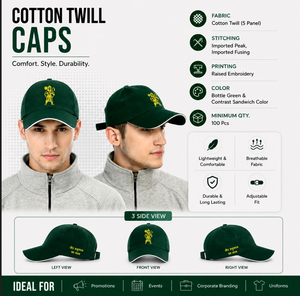 Casquette de sport en sergé de coton brodée sur mesure avec logo personnalisé, casquette de baseball à 5 panneaux, visière incurvée, fermeture Velcro, ajustement réglable, promotionnelle - Product Image 4