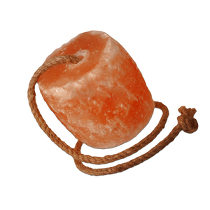 Bloc de sel rose de l'Himalaya naturel avec poignée en corde, forme cylindrique, pour la purification de l'air et l'absorption de l'humidité - Product Image 2