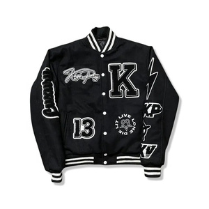 Veste de baseball universitaire personnalisée pour hommes, veste de haute qualité en laine chenille graffiti broderie hiver style collège - Product Image 1