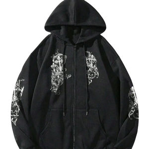 เสื้อฮู้ดดี้ผู้ชายแบบมีกระเป๋า ผ้าฝ้าย 100% ดีไซน์พิเศษ ระบายอากาศได้ดี คุณภาพสูง ประดับด้วยคริสตัล เหมาะสำหรับฤดูหนาว - Product Image 1