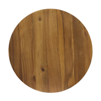 Table d'appoint moderne en bois massif d'acacia pour l'extérieur - Finition naturelle imperméable et durable pour salon, chambre, salle de bain et jardin