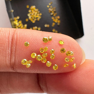 Diamants ronds de couleur jaune cultivés en laboratoire, CVD HPHT IGI, petite taille, clarté VS VVS, diamants de couleur fantaisie - Product Image 6