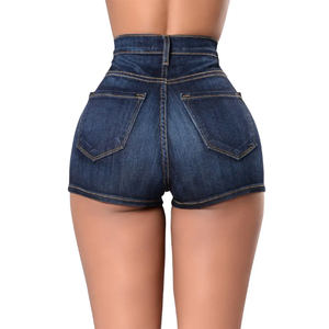 Shorts de Mezclilla Elegantes para Mujer, 100% Algodón, Cintura Alta, Shorts de Mezclilla Casuales de Verano para Mujer, Shorts de Jeans a la Moda, Atuendo Urbano - Product Image 2