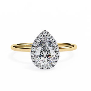 Anillo Clásico de Compromiso con Diamante de Corte Pera de 1 Quilate Cultivado en Laboratorio, Oro de 14K, Certificado IGI, Diamante VS DEF para Aniversario o Boda - Product Image 1