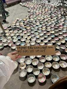 Cuenco Decorativo de Mosaico de Cáscara de Coco - Acento Tropical de Madreperla - Estilo Costero para el Hogar - Product Image 4