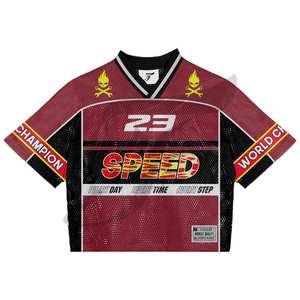 Streetwear Soccer Basketball Jersey Oversized Mesh <b>Polyester</b> Custom Logo Vintage Sublimation Printing <b>Tshirt</b> - Product Image 4