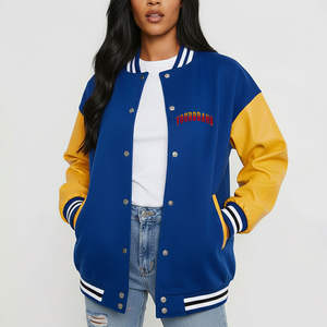 Blouson universitaire matelassé en cuir épais, imperméable et respirant, avec logo brodé personnalisé, grandes tailles, pour l'hiver – Vente en gros - Product Image 1