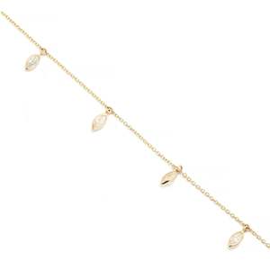 18K <b>Gold</b> Diamond <b>Charm</b> <b>Bracelet</b>-Minimal Dainty Fine Jewelry - Product Image 4