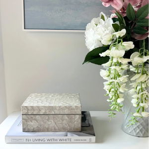 White Mother of Pearl Decorative Storage <b>Box</b> Handmade Shell Inlay Keepsake Organizer Jewelry <b>Trinket</b> <b>Box</b> Set Bedroom Neatening - Product Image 2