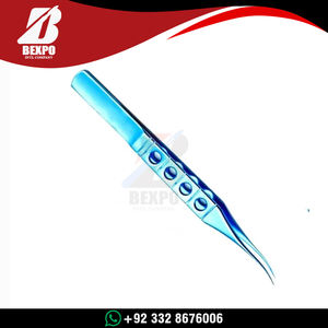 Pinzas de Sutura Anguladas McPherson Premium de Acero Inoxidable, Herramienta Oftálmica para Micro Suturas, Instrumentos Quirúrgicos con Certificación CE ISO - Product Image 3