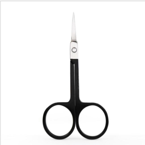 Ciseaux à cuticules de haute qualité en argent, manche noir, acier inoxydable, outil de manucure et de soin des ongles, logo personnalisé - Product Image 1