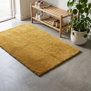 Premium Mustard Yellow Plain <b>Hand</b>-<b>Tufted</b> Wool Non-Slip Modern <b>Rug</b> Soft Textured Area Carpet for Living Room Bedroom Home Decor - Product Image 2