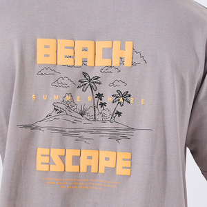 เสื้อยืดพิมพ์ลายพัฟฟ์สำหรับผู้ชาย พร้อมโลโก้เรียบง่ายแบบกำหนดเอง ผลิตในปากีสถาน ขายดี เสื้อยืดขายส่งใหม่สำหรับผู้ชาย - Product Image 6