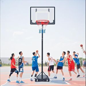 Supporto Mobile per Canestro da Basket per Sala Giochi di Giovani Atleti e Attrezzatura da Campo - Product Image 5