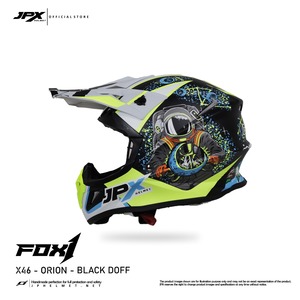 El casco JPX Fox1 Motif X 46 Supermoto Cross ofrece una protección superior y un estilo audaz para la mejor experiencia de motocross. - Product Image 2
