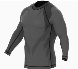 <b>Mens</b> <b>Compression</b> Breathable Quick Dry Long Sleeve Customizable Rash Guard <b>Shirt</b> Training Top <b>for</b> MMA Gym Workout - Product Image 5