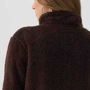 Chaqueta Sherpa Personalizada al por Mayor para Mujer, para Invierno, Tejido Transpirable Premium, OEM ODM, Ropa Exterior de Forro Polar Personalizada para Mujer - Product Image 4