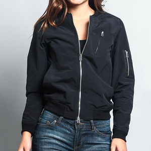 Best Customized Women's Autumn Vintage Stand Collar Knitted Breathable Windproof Lightweight Slim Fit <b>Zipper</b> Pockets Jacket - Product Image 6