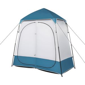 Tenda da campeggio impermeabile in tessuto Oxford PVC 229x229x122cm blu/bianca - Product Image 6