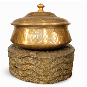 Recipiente para calentar comida estilo indio de acero y cobre - Product Image 4