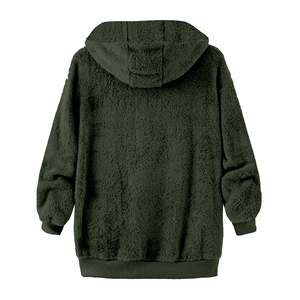 Wholesale <b>Sherpa</b> <b>Fleece</b> Zipper Hoodie <b>Men</b> Women Warm Thick Winter Soft Hooded Sweatshirt Custom Streetwear Casual Wear Factory - Product Image 2