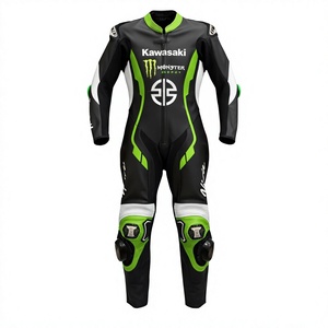 Traje de Motociclismo Rawasaki para Hombre, de Cuero Vacuno/Canguro, Mono de Carreras, con Protección OEM CE - Product Image 1