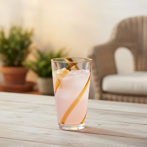 [Holar] Vasos de Plástico Reutilizables de 21 oz, Diseño Espiral con Cinta Ámbar, Modernos, Hechos en Taiwán, Resistentes a los Golpes, para Bares y Campamentos - Product Image 5