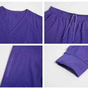 Ensemble d'infirmiers pour hommes en Spandex, anti-plis, style jogger, couleurs modernes, idéal pour l'été, uniforme chirurgical, en vente - Product Image 3