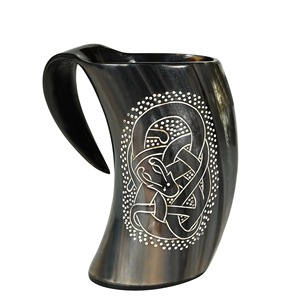 Jarra de Cuerno Natural Hecha a Mano para Cerveza y Café |   Jarra de Estilo Vikingo Rústico para el Hogar, Bar y Regalos - Product Image 6