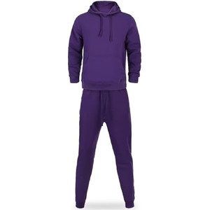 Survêtements d'hiver à capuche pour hommes, unisexes, avec logo personnalisé, 100 % coton, sublimation, ensemble décontracté - Product Image 1