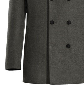 High Quality <b>Men's</b> <b>Pea</b> <b>Coat</b> Gray Color Double Breast Button Closure <b>Men's</b> Wool Jacket Slim Fit Thick Winter Windproof <b>Pea</b> <b>Coat</b> - Product Image 6
