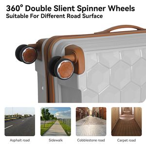 Set di Valigie da Viaggio Leggere a 3 Pezzi con Ruote Girevoli, Lucchetto TSA e Angoli Rinforzati, Ideale per Viaggi d'Affari o di Piacere - Product Image 5